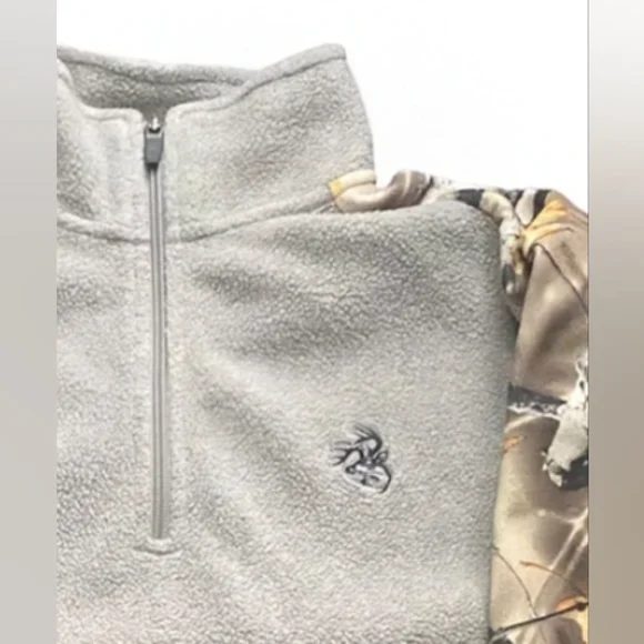 NWT Men's Legendary Whitetails Big Game Tracker 1/4 Zip Fleece Camo Sweater 3XL - Picture 3 of 7
